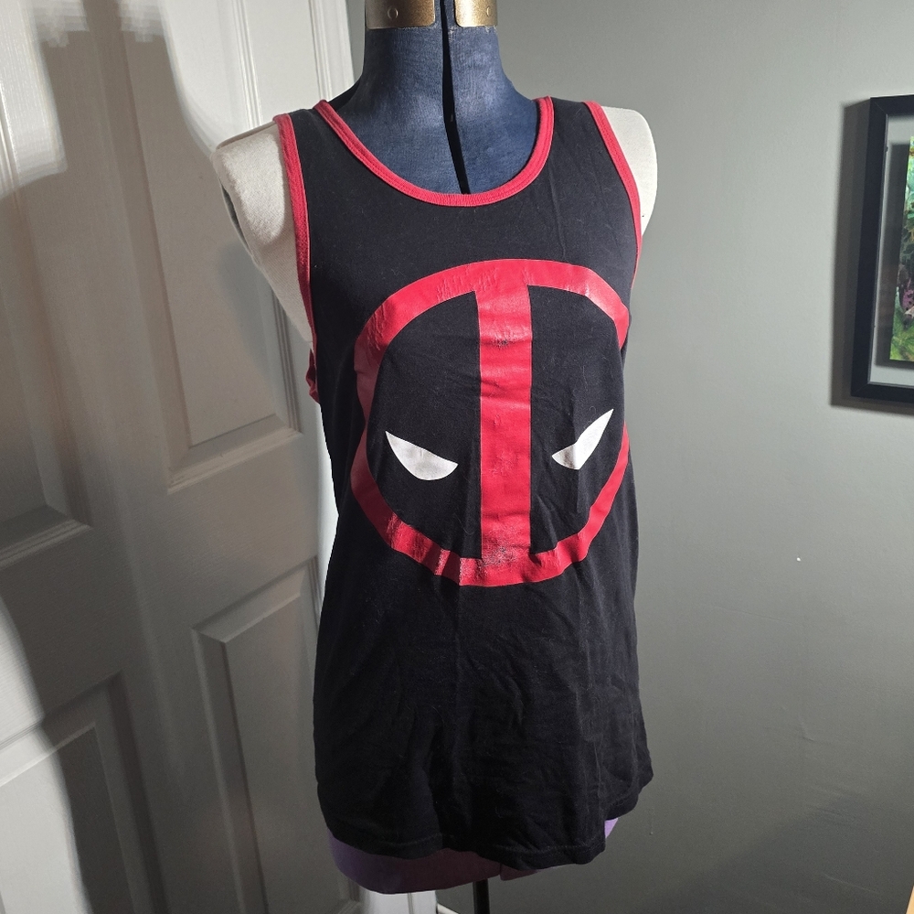 Deadpool Black and Red Tank Top